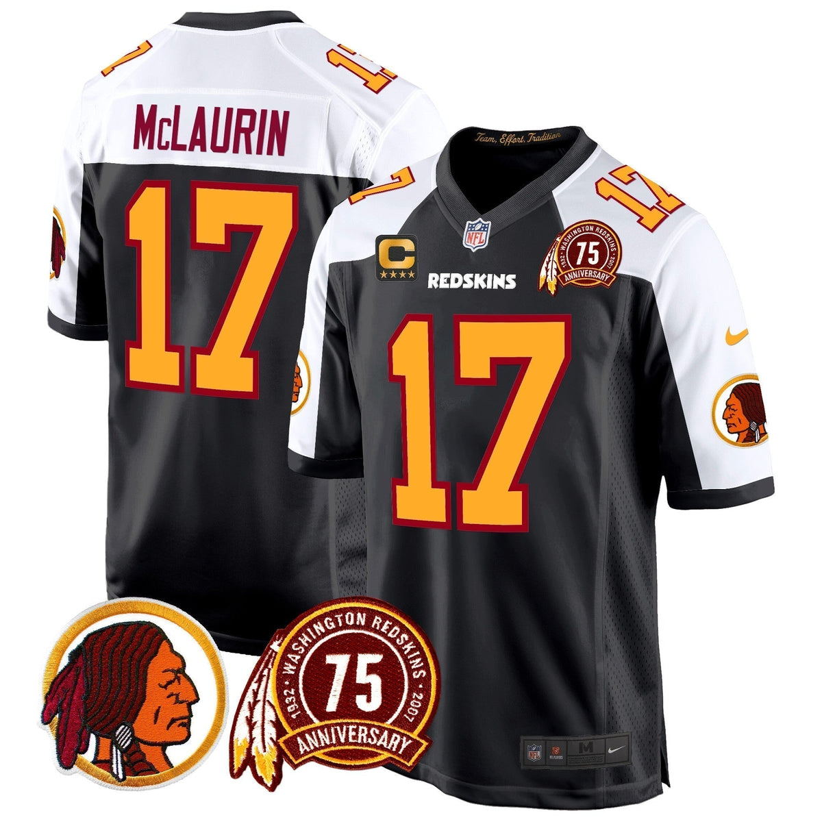 WR 75th Patch Throwback Game Jersey - Stitched