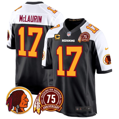 WR 75th Patch Throwback Game Jersey - Stitched