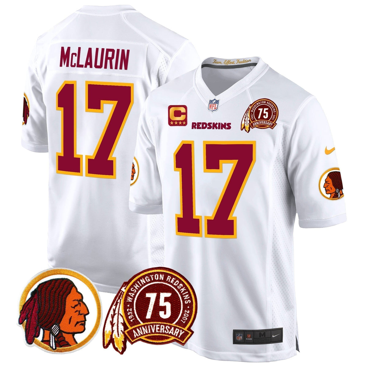 WR 75th Patch Throwback Game Jersey - Stitched