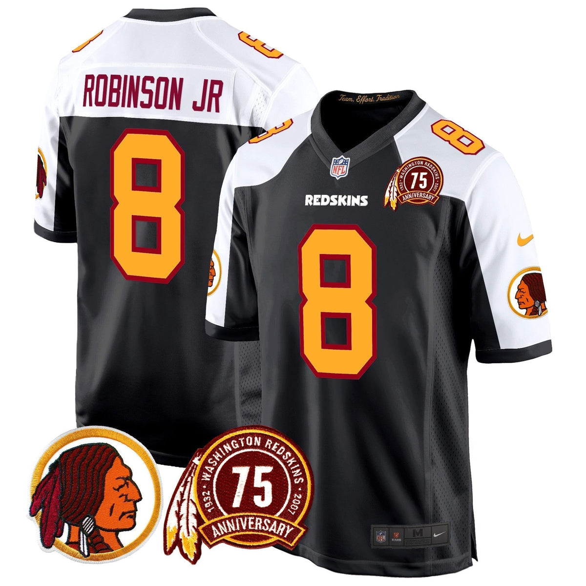 WR 75th Patch Throwback Game Jersey - Stitched