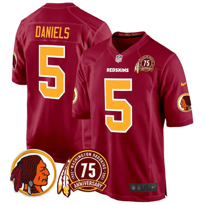 WR 75th Patch Throwback Game Jersey - Stitched
