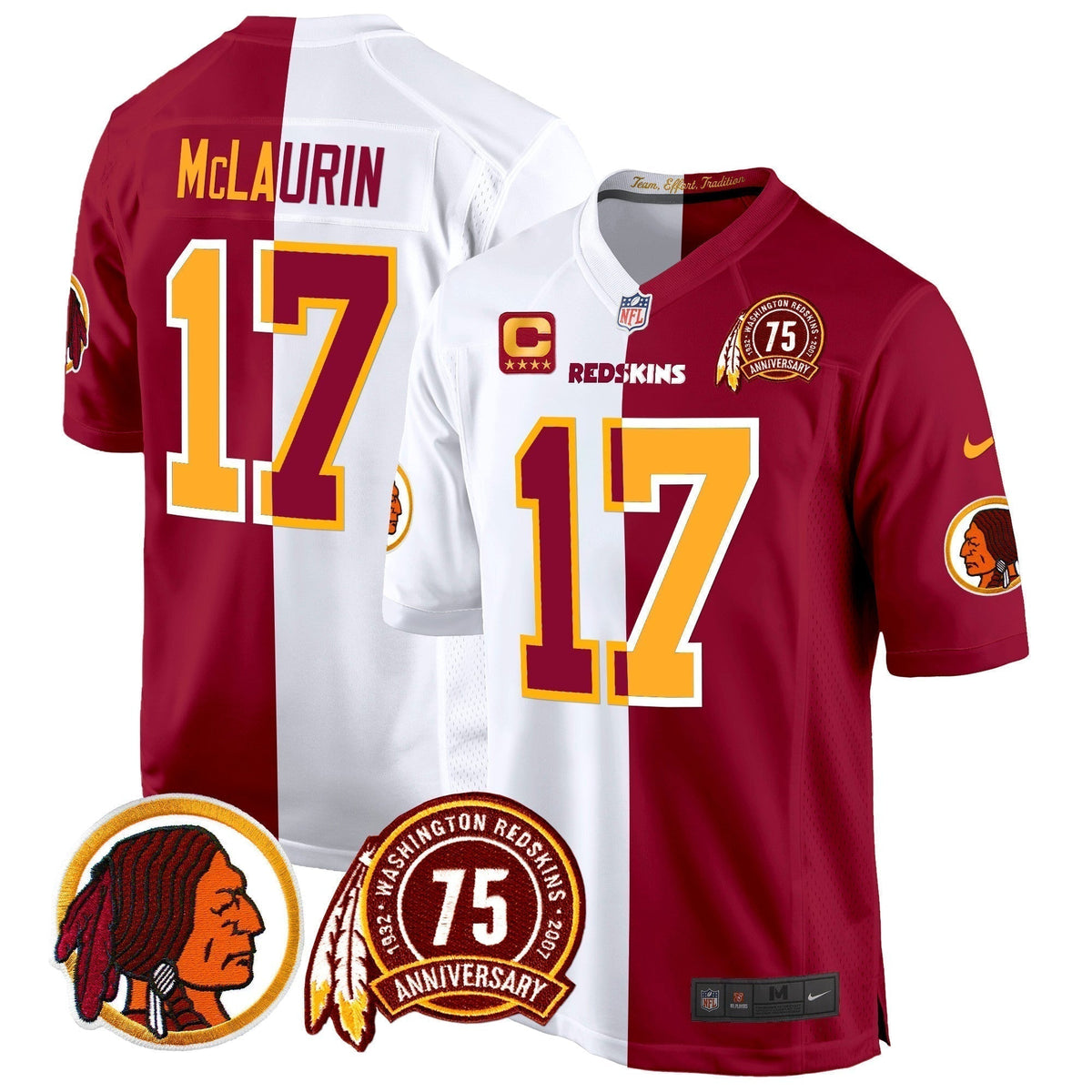 WR 75th Patch Throwback Game Jersey - Stitched