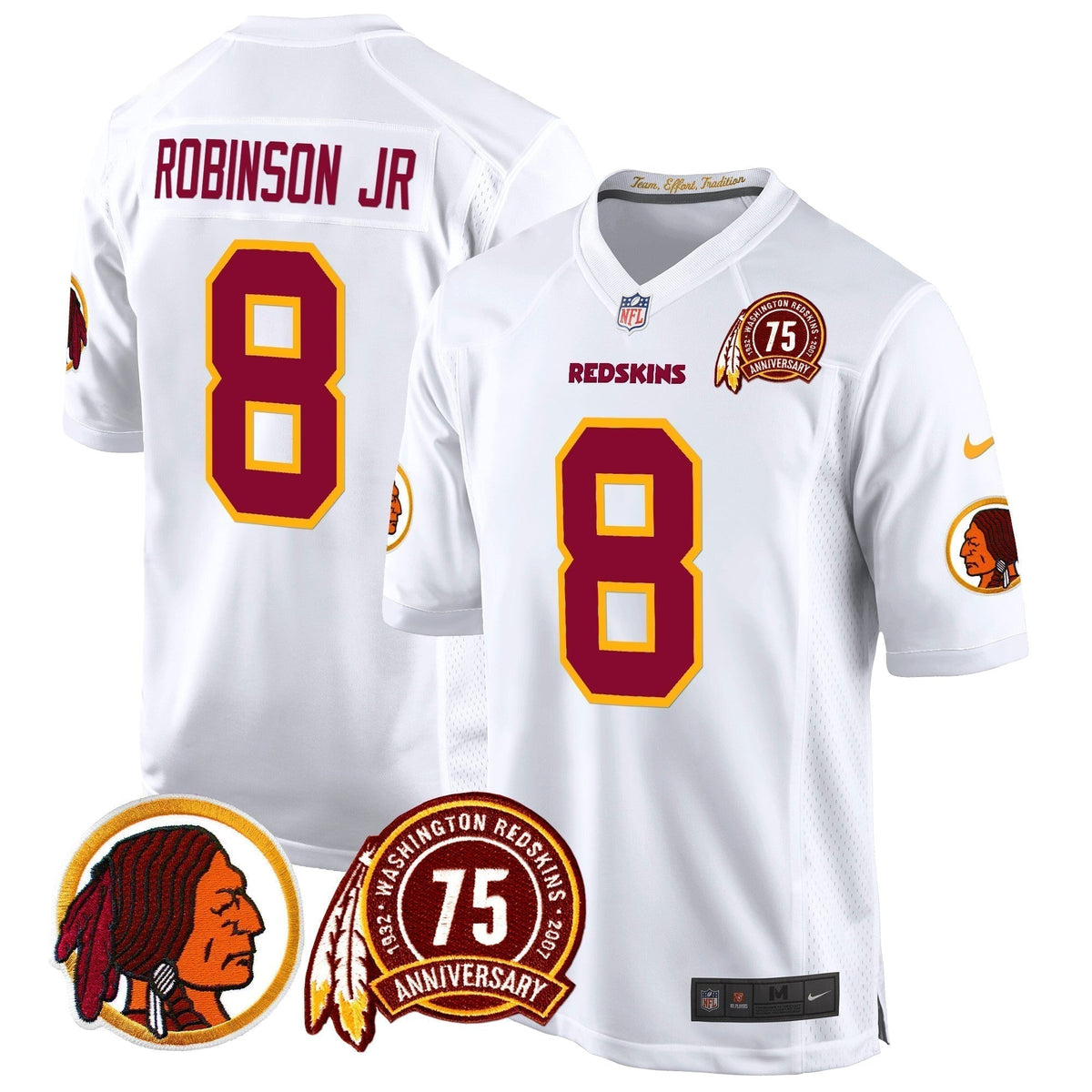 WR 75th Patch Throwback Game Jersey - Stitched