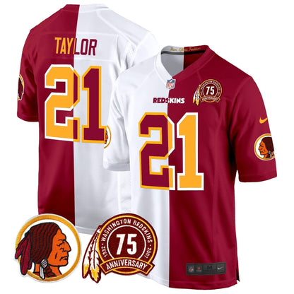 WR 75th Patch Throwback Game Jersey - Stitched