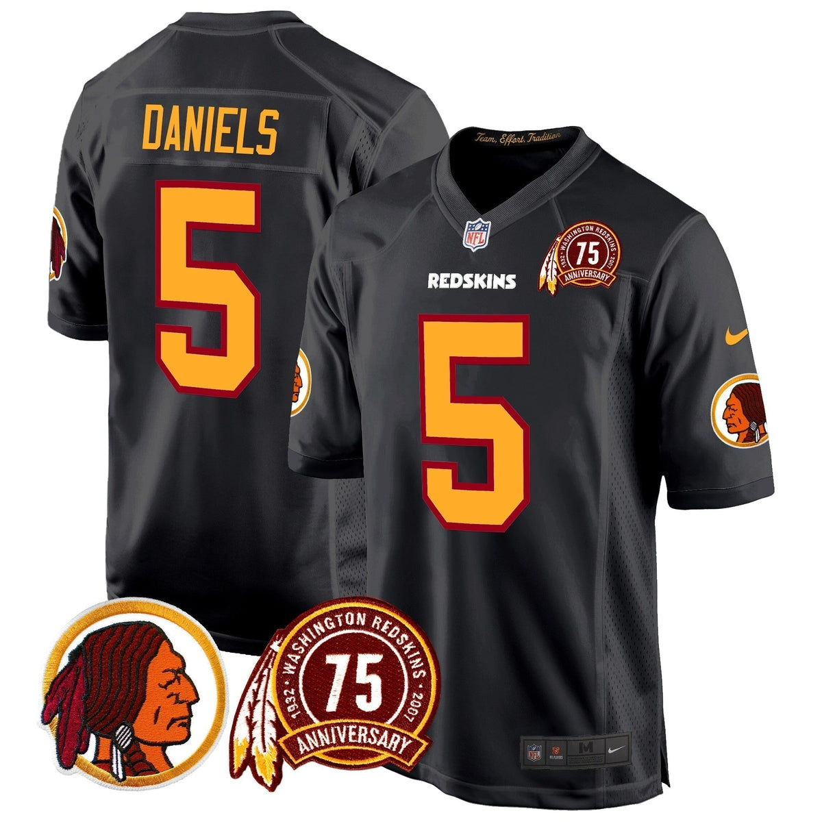 WR 75th Patch Throwback Game Jersey - Stitched