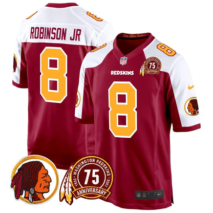 WR 75th Patch Throwback Game Jersey - Stitched
