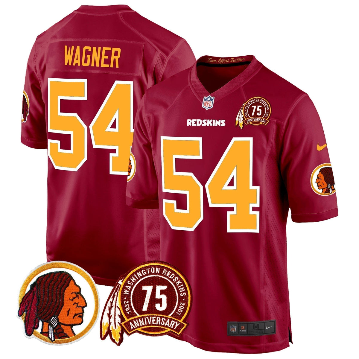 WR 75th Patch Throwback Game Jersey - Stitched