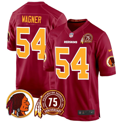 WR 75th Patch Throwback Game Jersey - Stitched