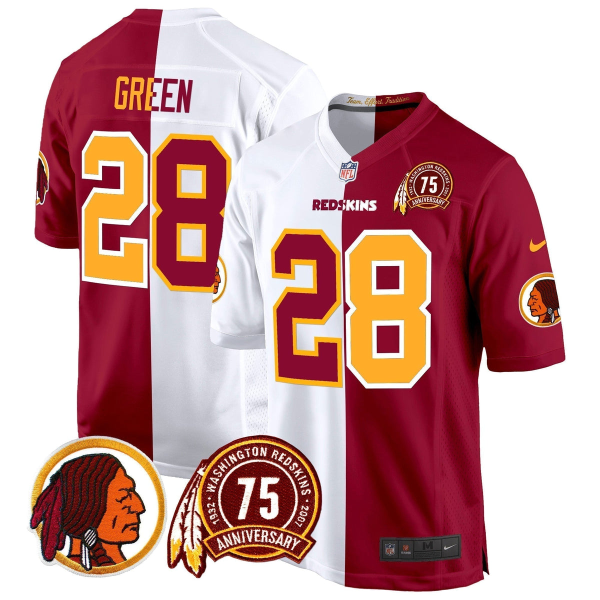 WR 75th Patch Throwback Game Jersey - Stitched
