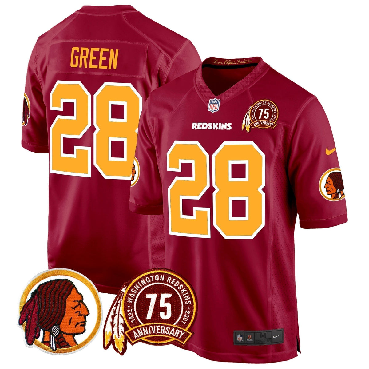 WR 75th Patch Throwback Game Jersey - Stitched
