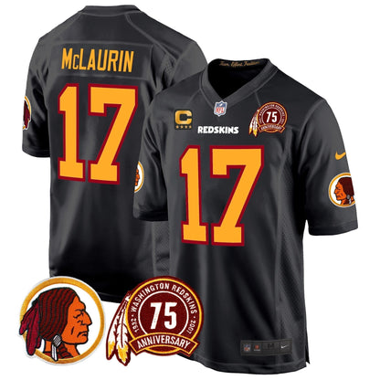 WR 75th Patch Throwback Game Jersey - Stitched
