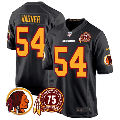WR 75th Patch Throwback Game Jersey - Stitched