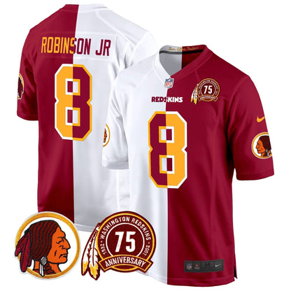 WR 75th Patch Throwback Game Jersey - Stitched