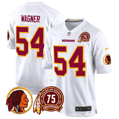 WR 75th Patch Throwback Game Jersey - Stitched