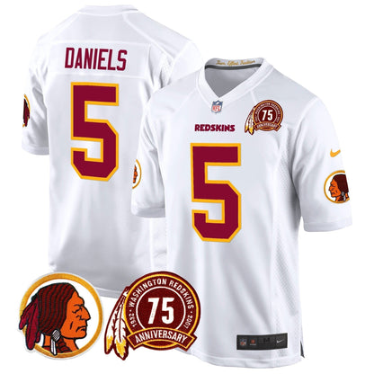 WR 75th Patch Throwback Game Jersey - Stitched
