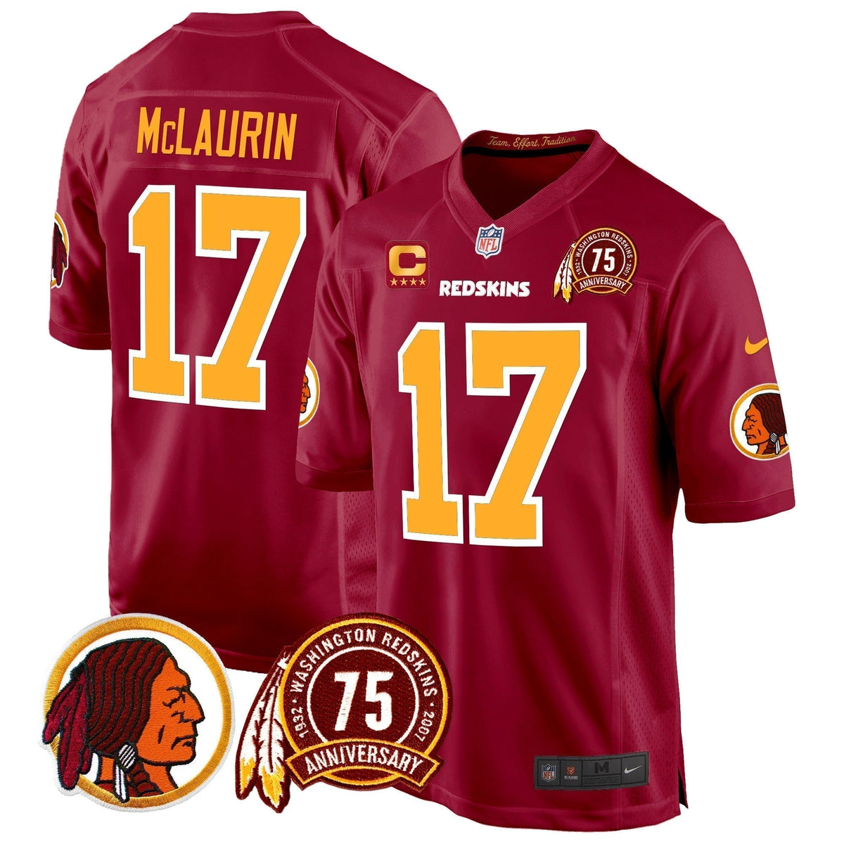 WR 75th Patch Throwback Game Jersey - Stitched