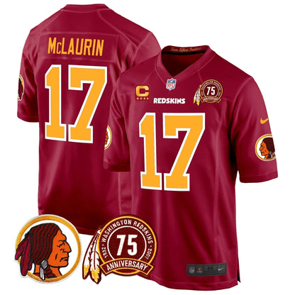 WR 75th Patch Throwback Game Jersey - Stitched