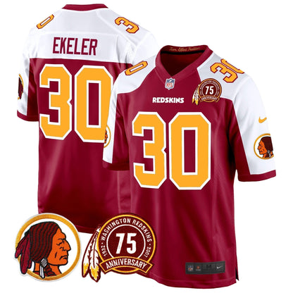 WR 75th Patch Throwback Game Jersey - Stitched