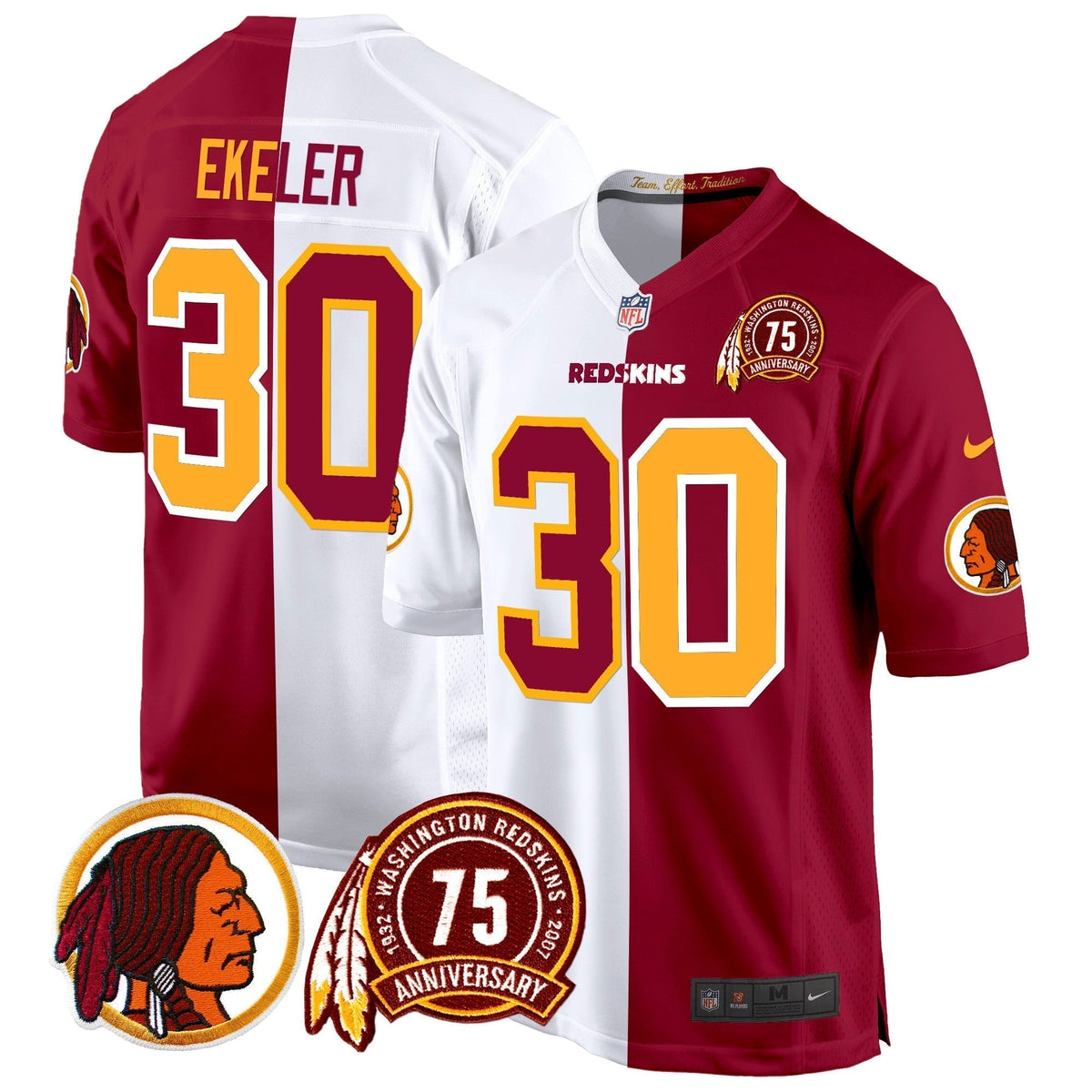 WR 75th Patch Throwback Game Jersey - Stitched