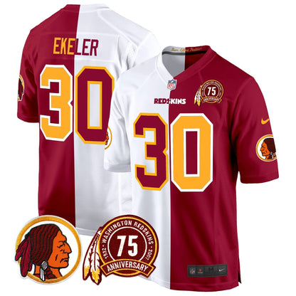 WR 75th Patch Throwback Game Jersey - Stitched