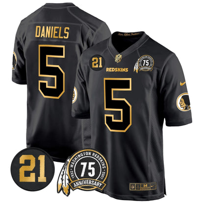 WR 75th & Sean Taylor Patch Gold Game Jersey - Stitched