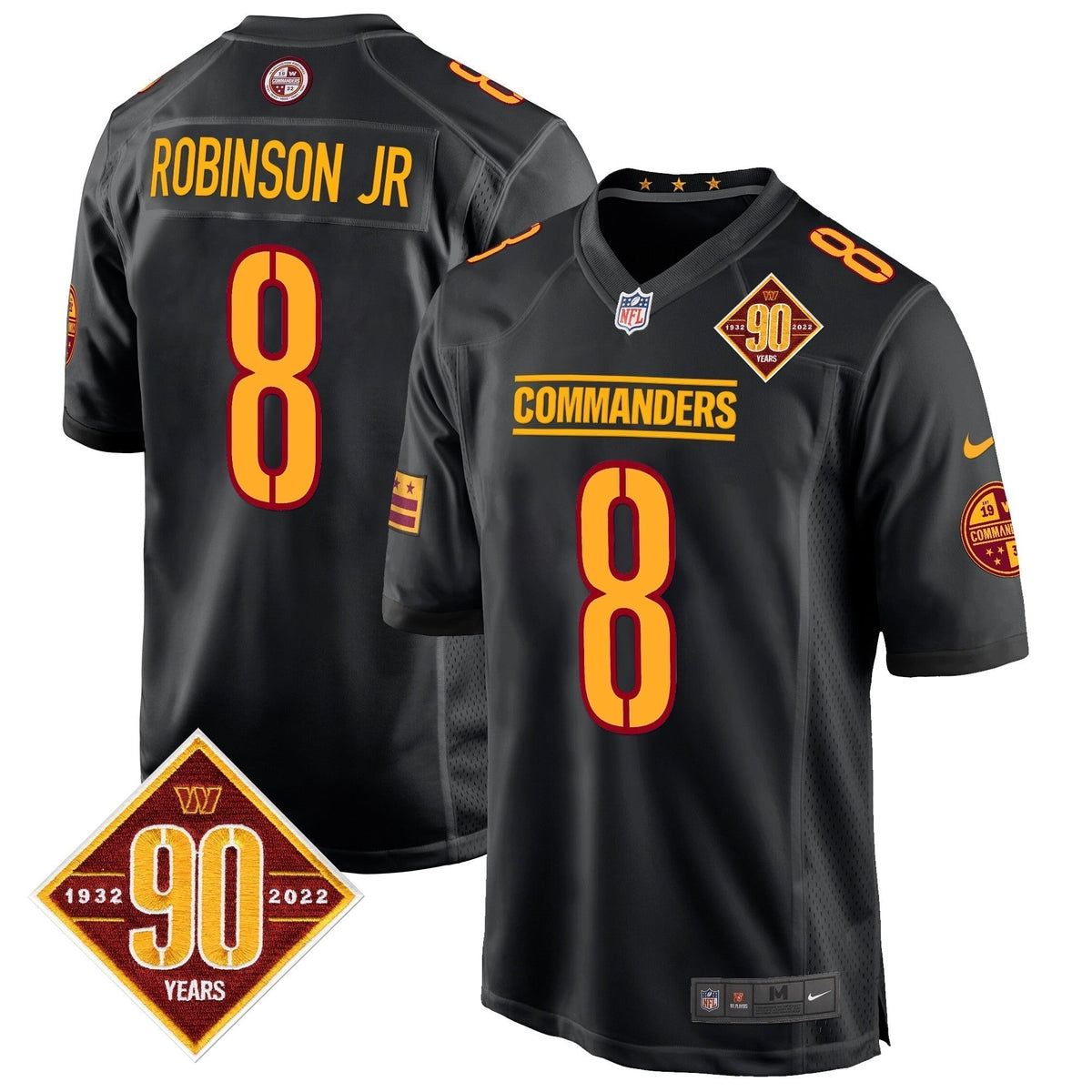 WAS 90th Anniversary Patch Game Jersey - Stitched