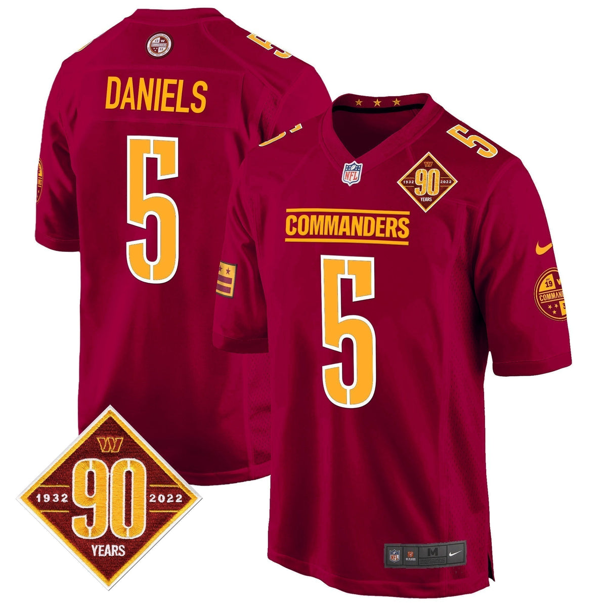 WAS 90th Anniversary Patch Game Jersey - Stitched