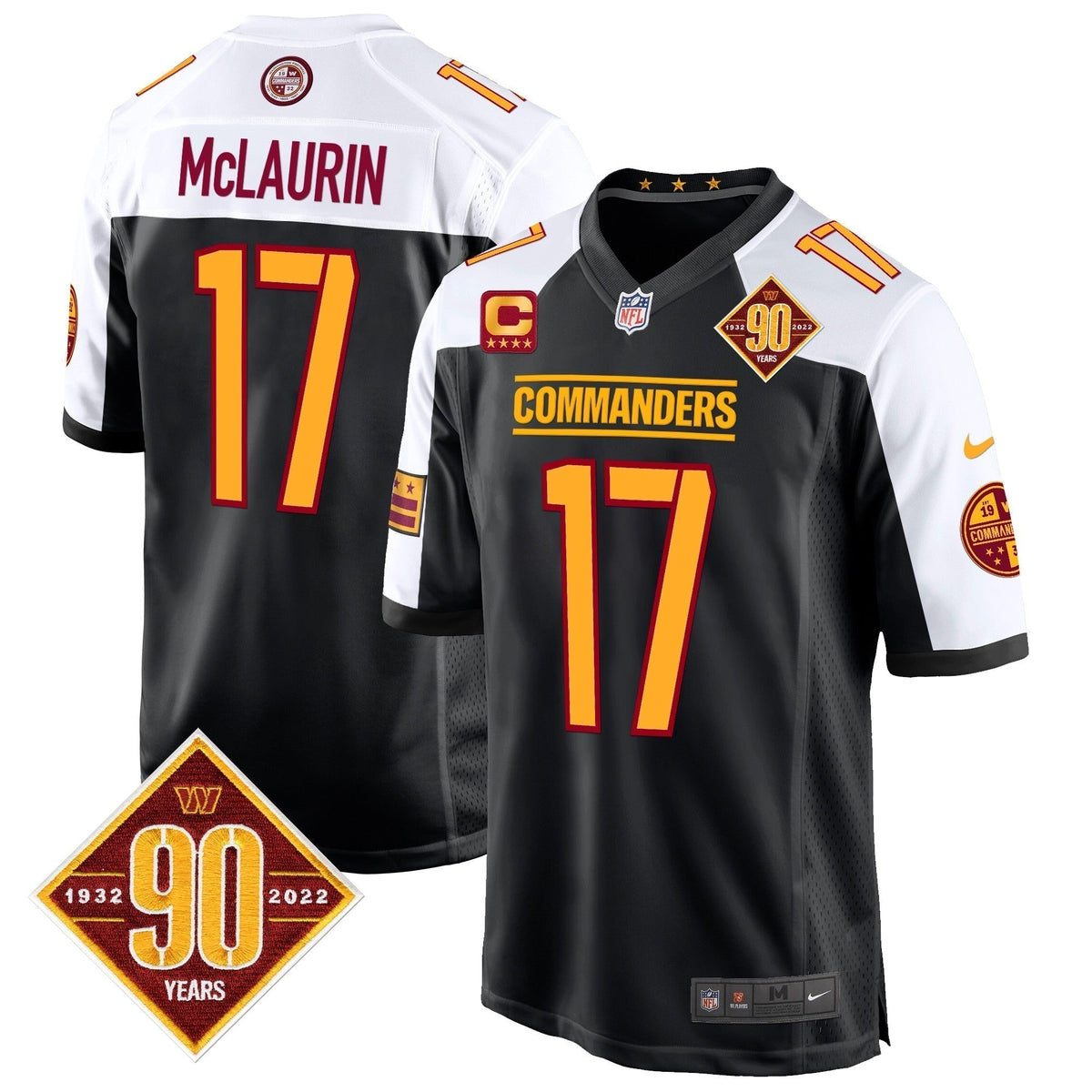 WAS 90th Anniversary Patch Game Jersey - Stitched