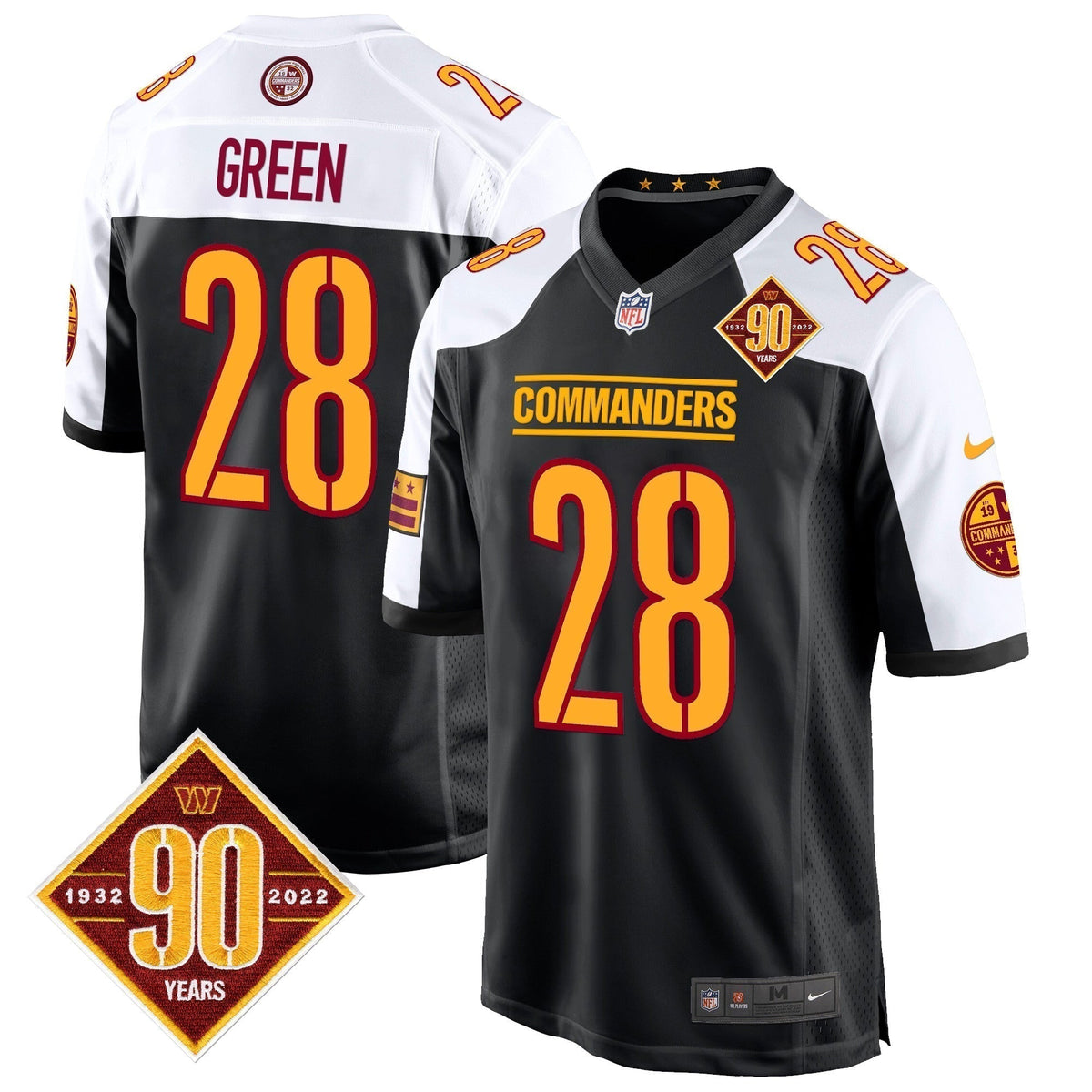 WAS 90th Anniversary Patch Game Jersey - Stitched