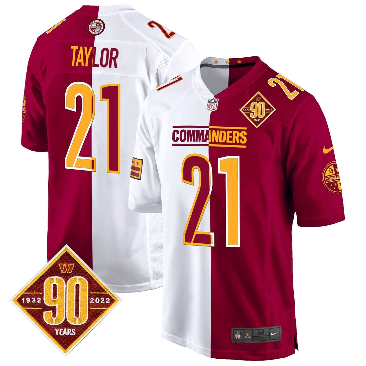 WAS 90th Anniversary Patch Game Jersey - Stitched