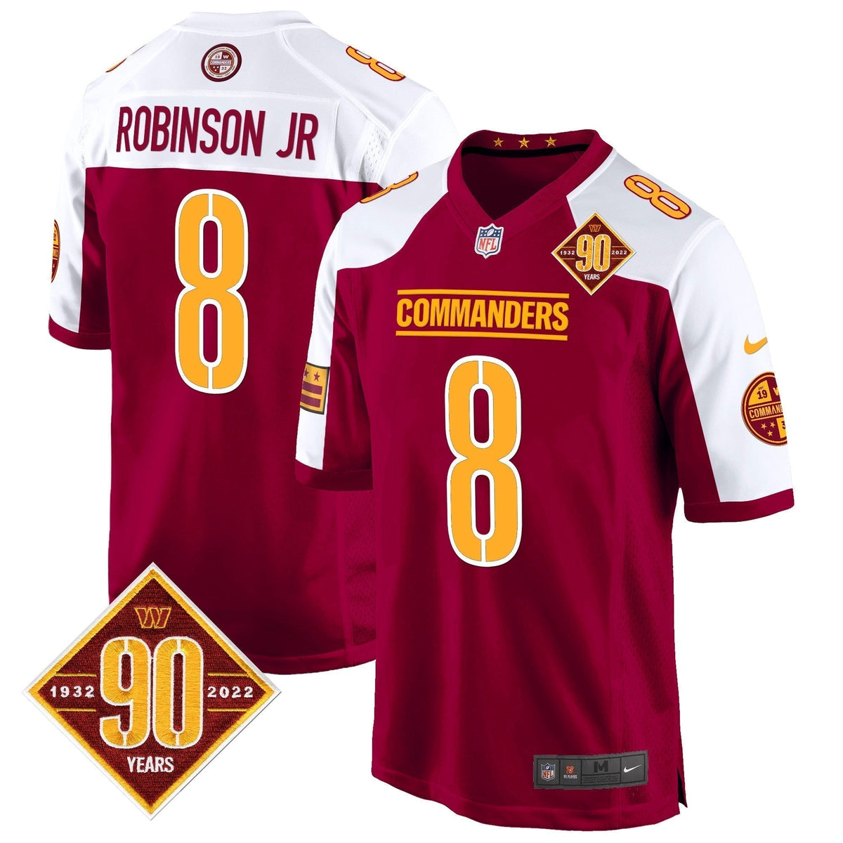 WAS 90th Anniversary Patch Game Jersey - Stitched