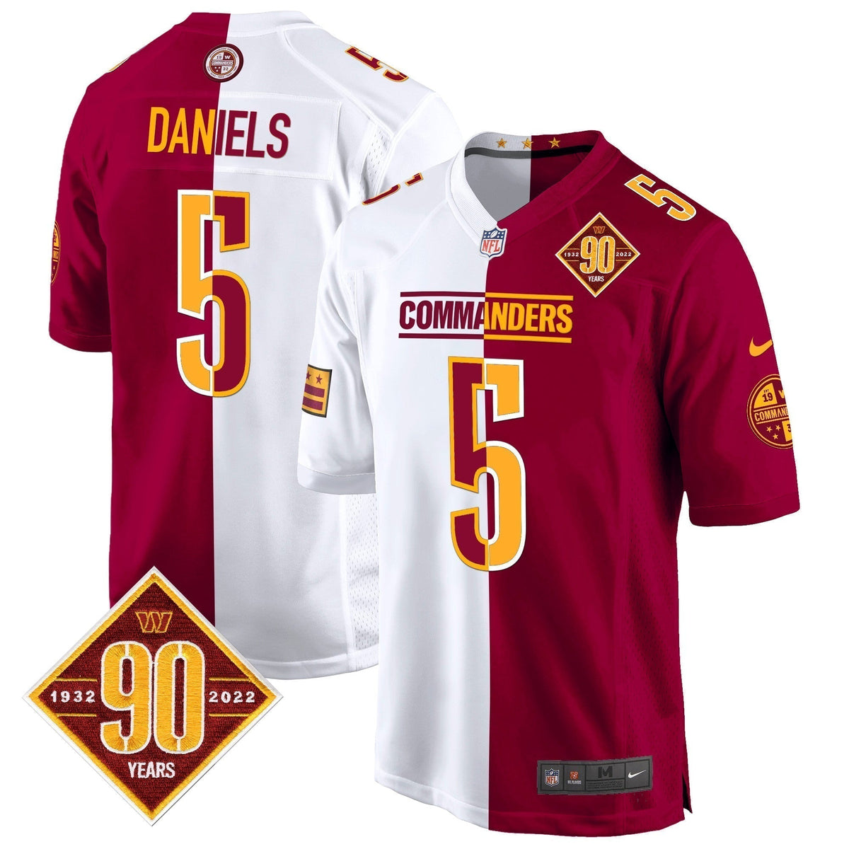 WAS 90th Anniversary Patch Game Jersey - Stitched