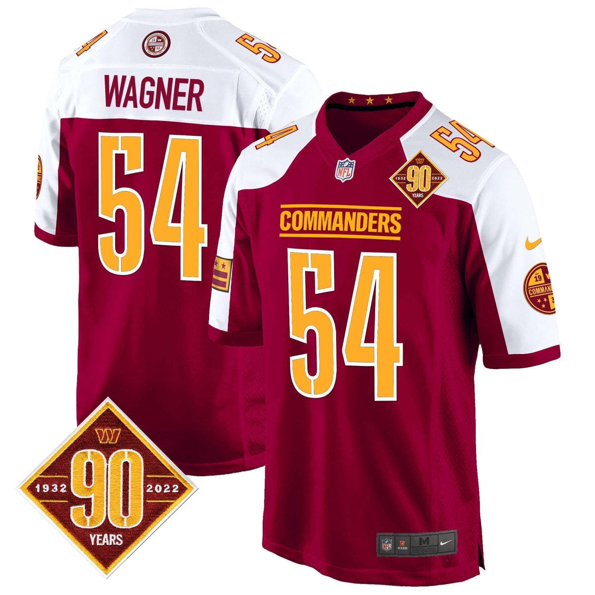 WAS 90th Anniversary Patch Game Jersey - Stitched