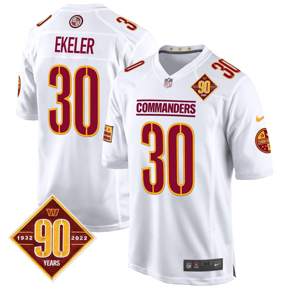 WAS 90th Anniversary Patch Game Jersey - Stitched