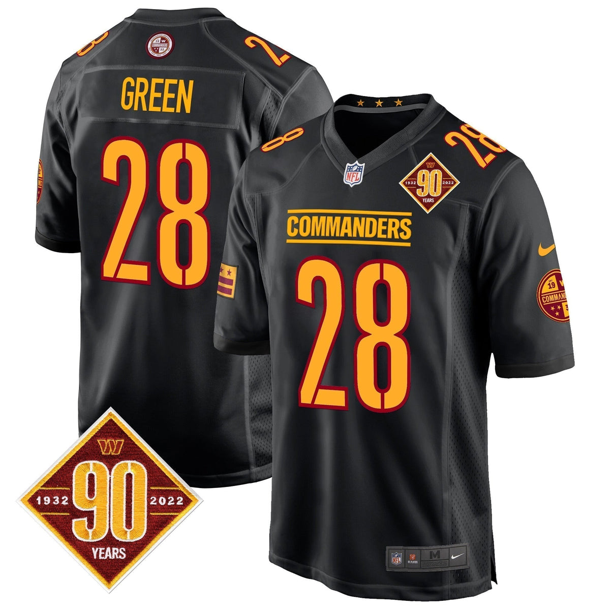 WAS 90th Anniversary Patch Game Jersey - Stitched