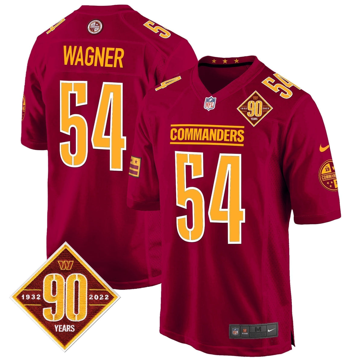 WAS 90th Anniversary Patch Game Jersey - Stitched