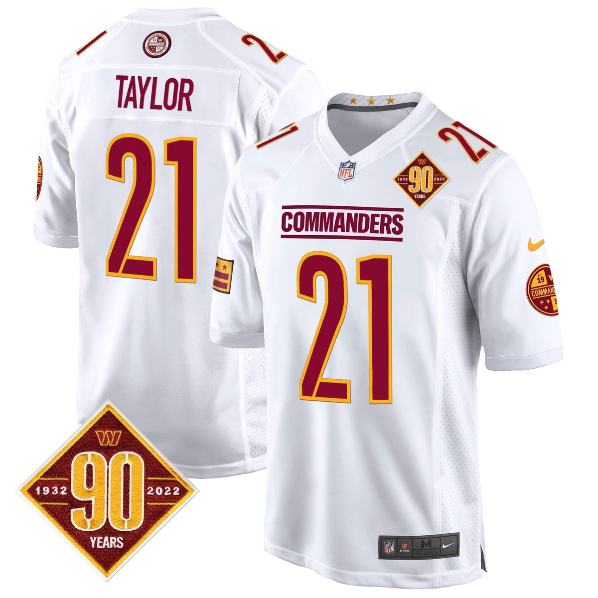 WAS 90th Anniversary Patch Game Jersey - Stitched