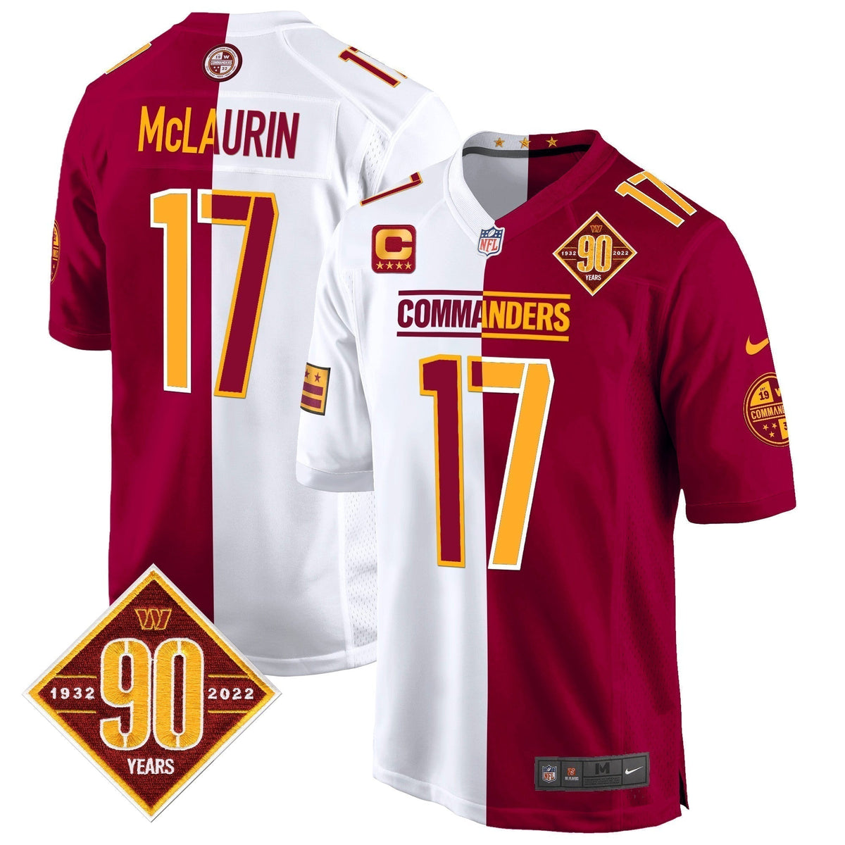WAS 90th Anniversary Patch Game Jersey - Stitched
