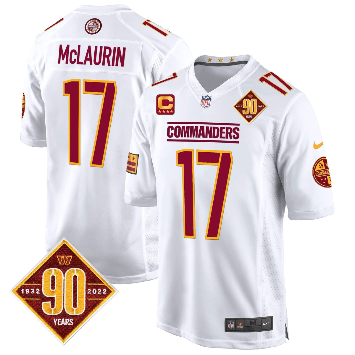 WAS 90th Anniversary Patch Game Jersey - Stitched