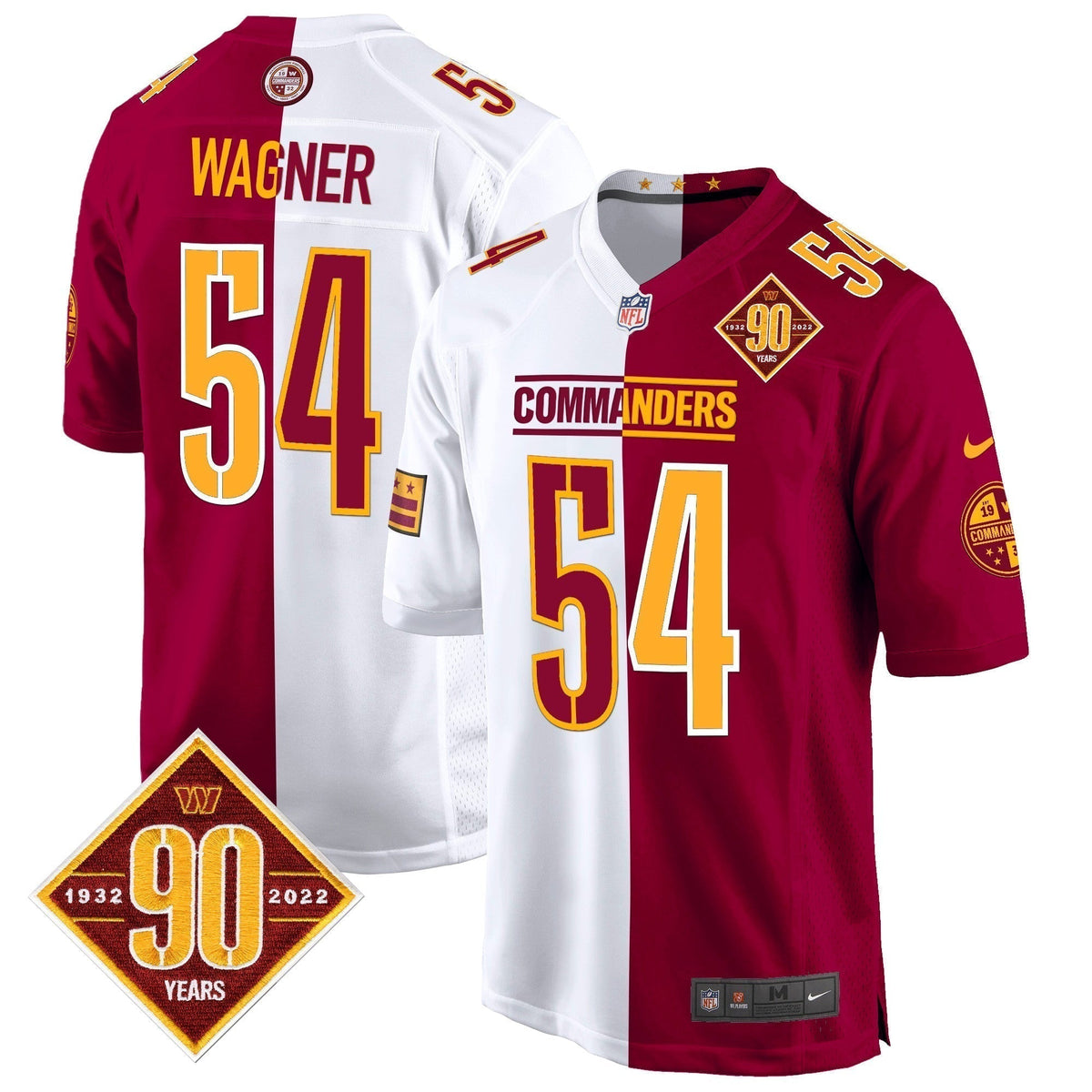 WAS 90th Anniversary Patch Game Jersey - Stitched
