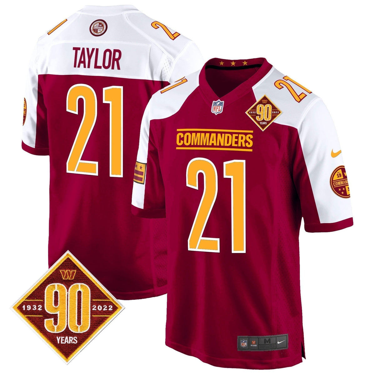WAS 90th Anniversary Patch Game Jersey - Stitched
