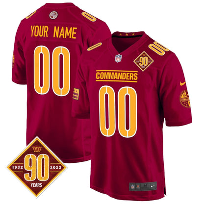 WAS 90th Anniversary Patch Game Custom Jersey - Stitched