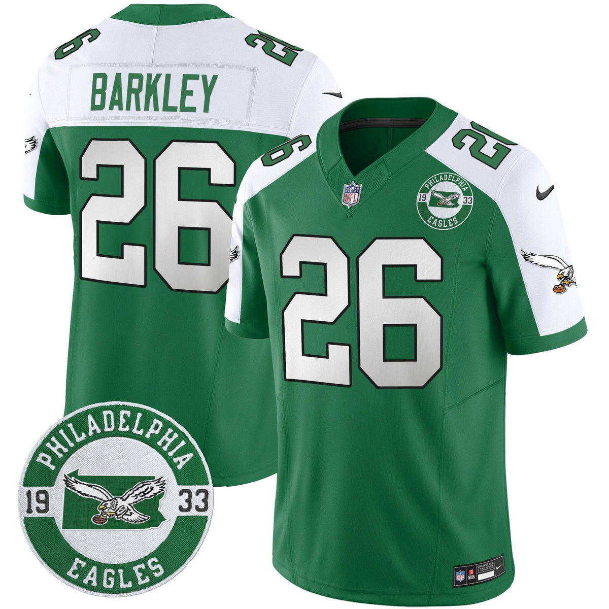 PHI 2025 Throwback Vapor Limited Jersey - Est. 1933 Patch - Stitched