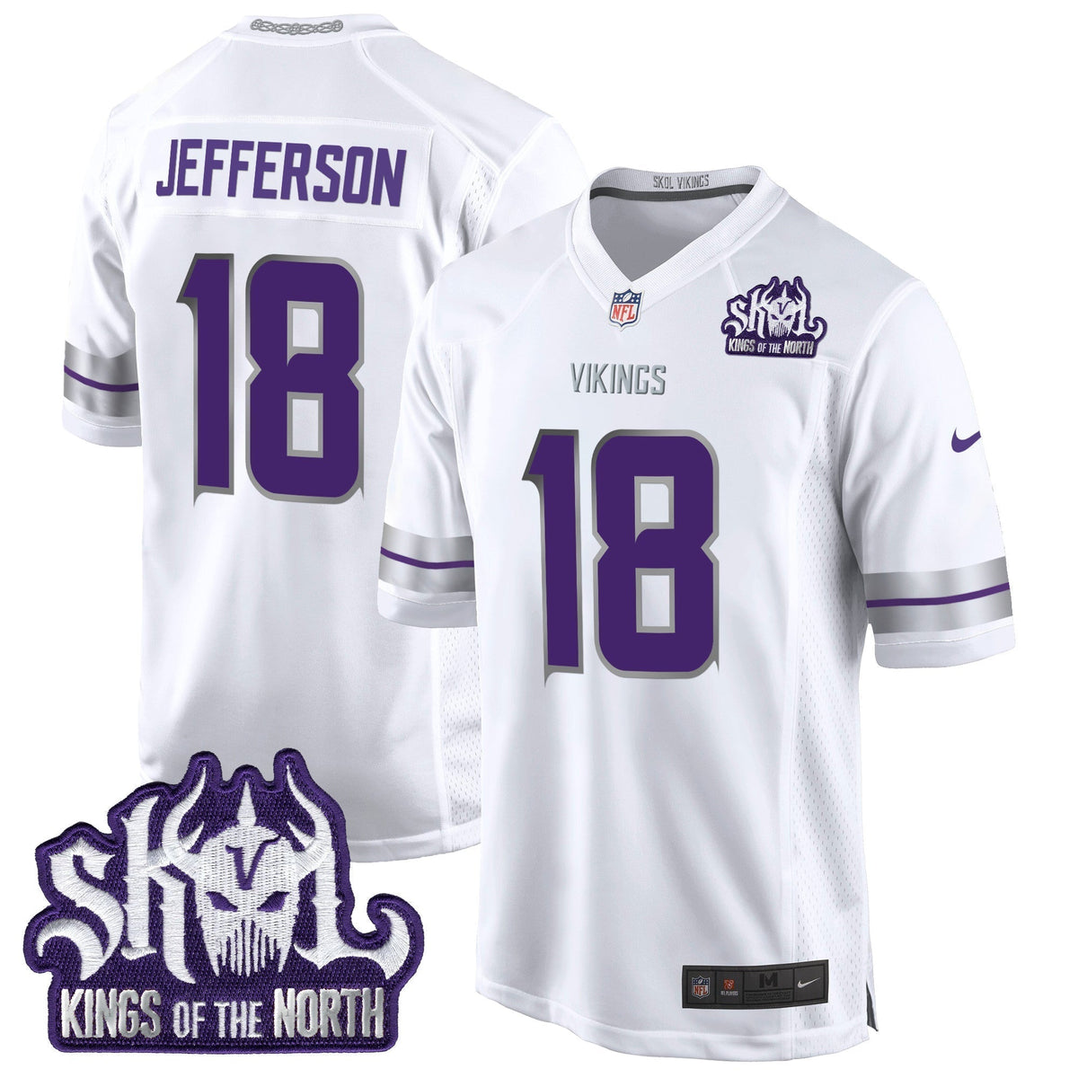 MIN 2024 Winter Warrior Skol Patch Game Jersey - Stitched