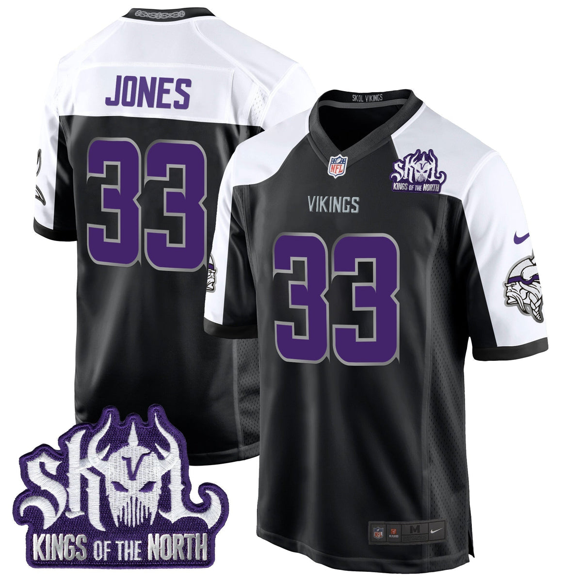 MIN 2024 Winter Warrior Skol Patch Game Jersey - Stitched
