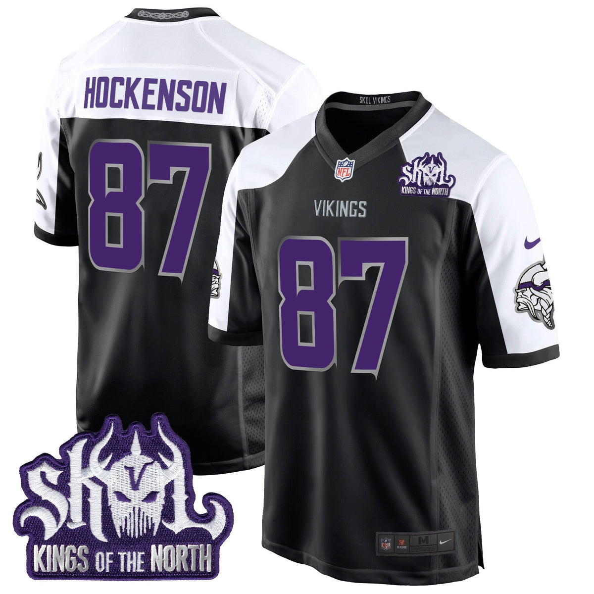 MIN 2024 Winter Warrior Skol Patch Game Jersey - Stitched