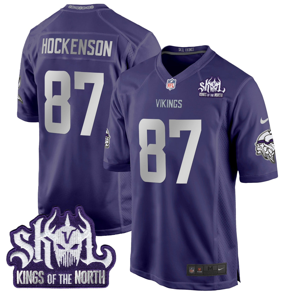 MIN 2024 Winter Warrior Skol Patch Game Jersey - Stitched