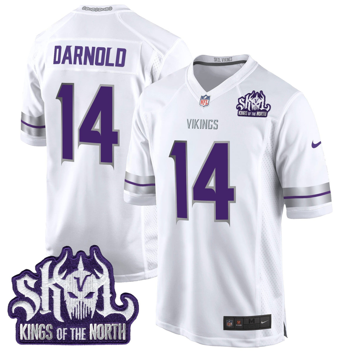 MIN 2024 Winter Warrior Skol Patch Game Jersey - Stitched