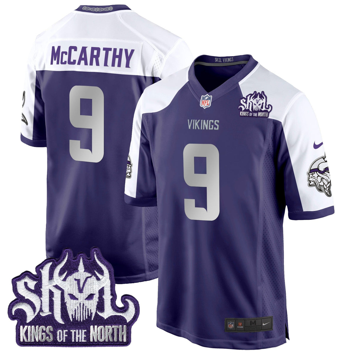 MIN 2024 Winter Warrior Skol Patch Game Jersey - Stitched