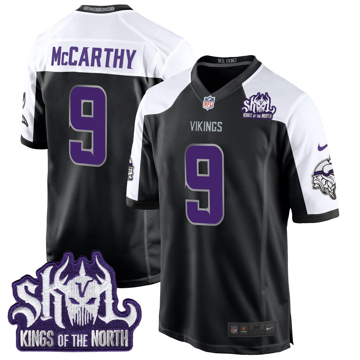 MIN 2024 Winter Warrior Skol Patch Game Jersey - Stitched
